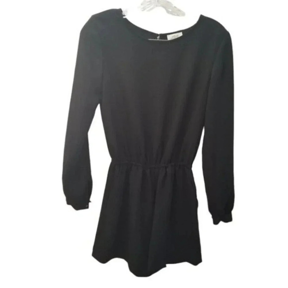 Aritzia Wilfred Black Grignard Romper Long Sleeve Scoop Neck Playsuit XS - Picture 5 of 14